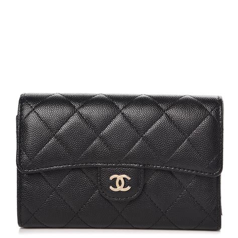 chanel medium wallet caviar